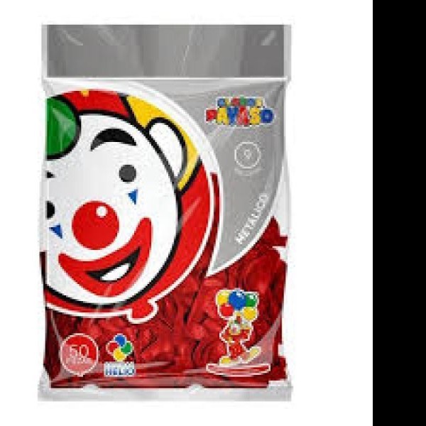 GLOBOS METALLIC 9 BOLSA C50 PZAS ROJO